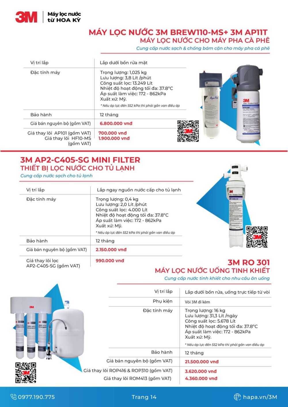 Download Catalog Máy Lọc Nước 3M - Mới nhất năm 2024 - Trang 14