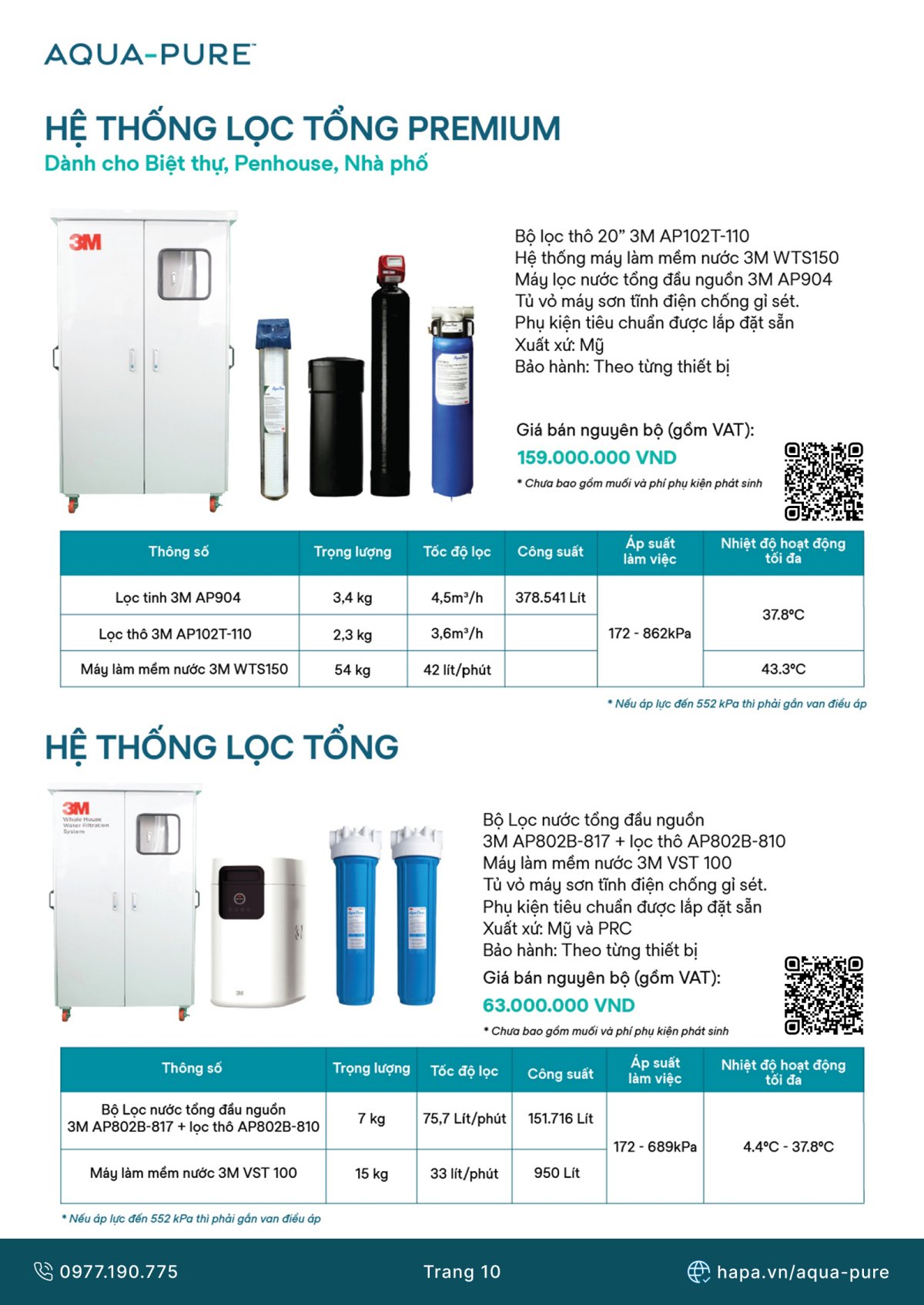 Catalog Máy Lọc Nước 3M™ Aqua-Pure™ Mới nhất 2025 - Trang 10