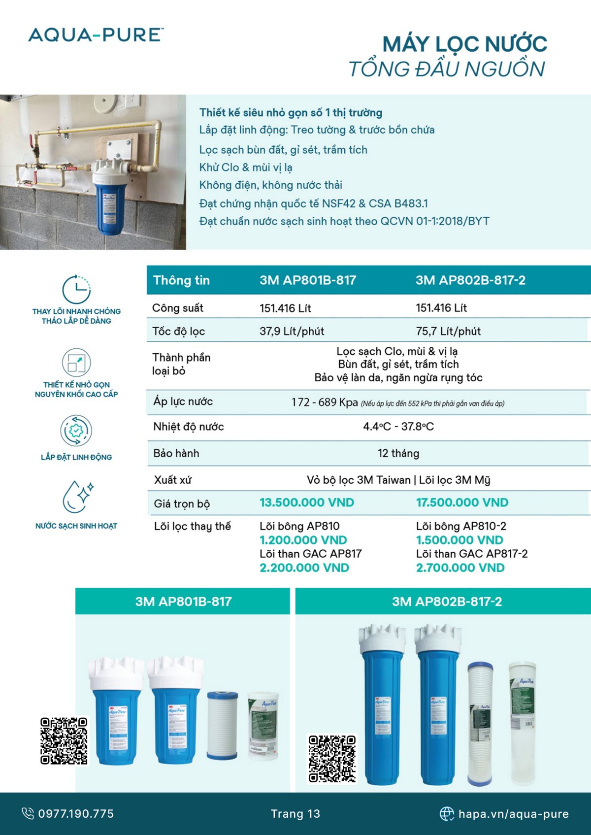Catalog Máy Lọc Nước 3M™ Aqua-Pure™ Mới nhất 2025 - Trang 13