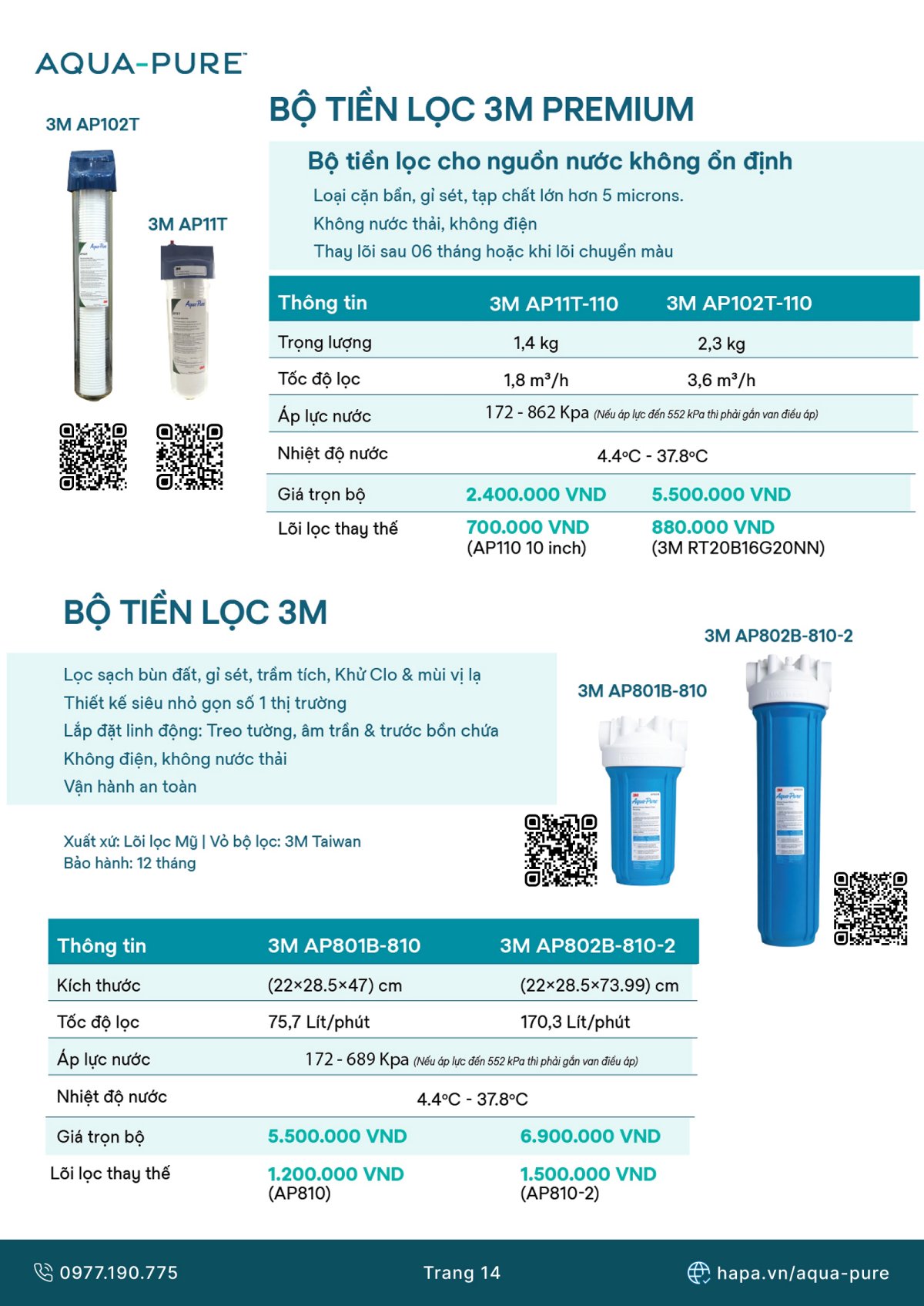 Catalog Máy Lọc Nước 3M™ Aqua-Pure™ Mới nhất 2025 - Trang 14