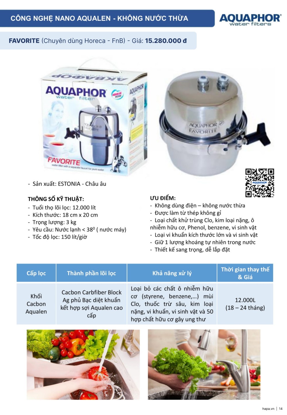 Catalog Máy Lọc Nước AQUAPHOR Châu Âu - Máy Lọc Nước AQUAPHOR FAVORITE - Chính hãng và Giá tốt tại HAPA VN - Trang 14