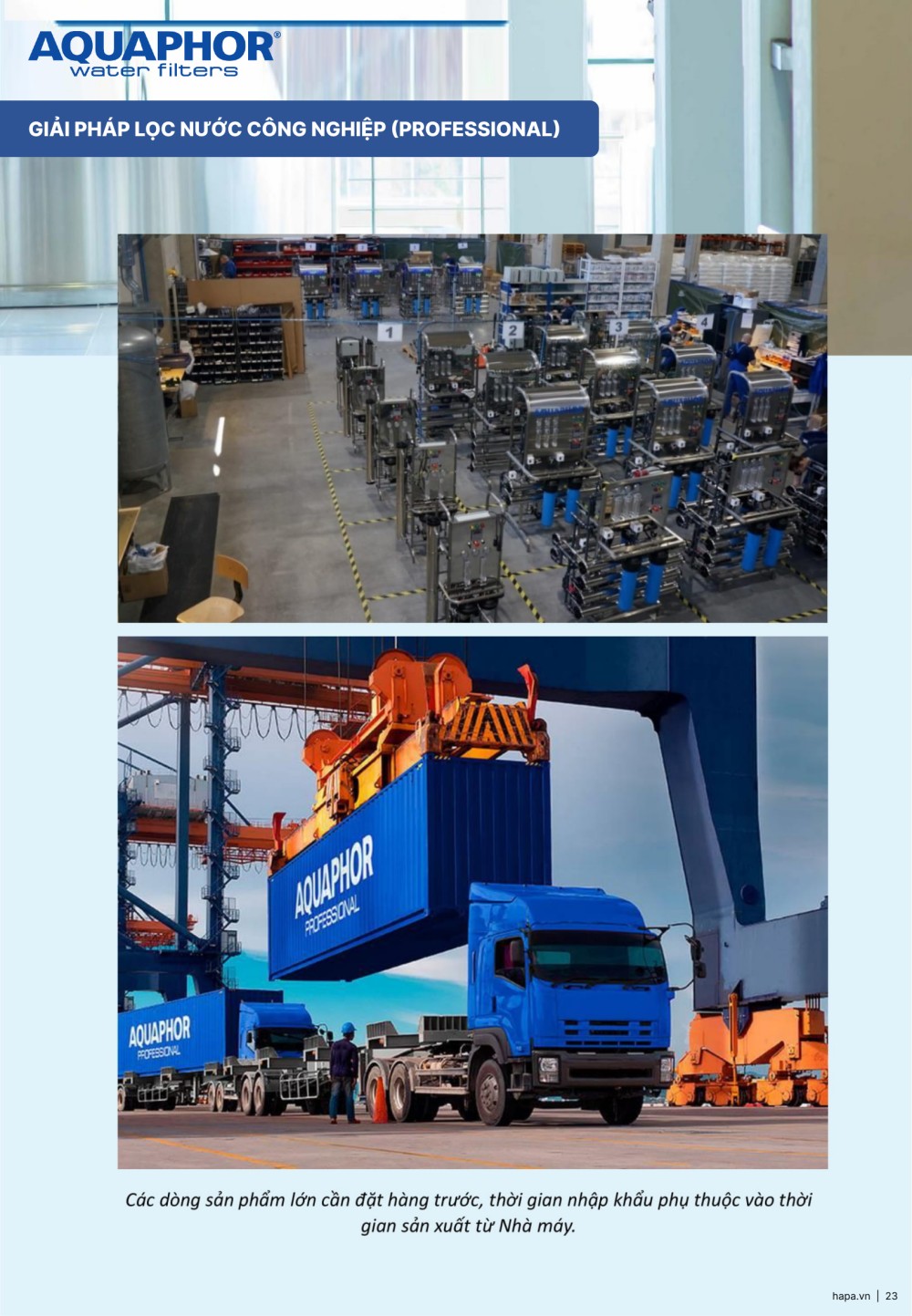 Catalog Máy Lọc Nước AQUAPHOR Châu Âu - Chính hãng và Giá tốt tại HAPA VN - Trang 23