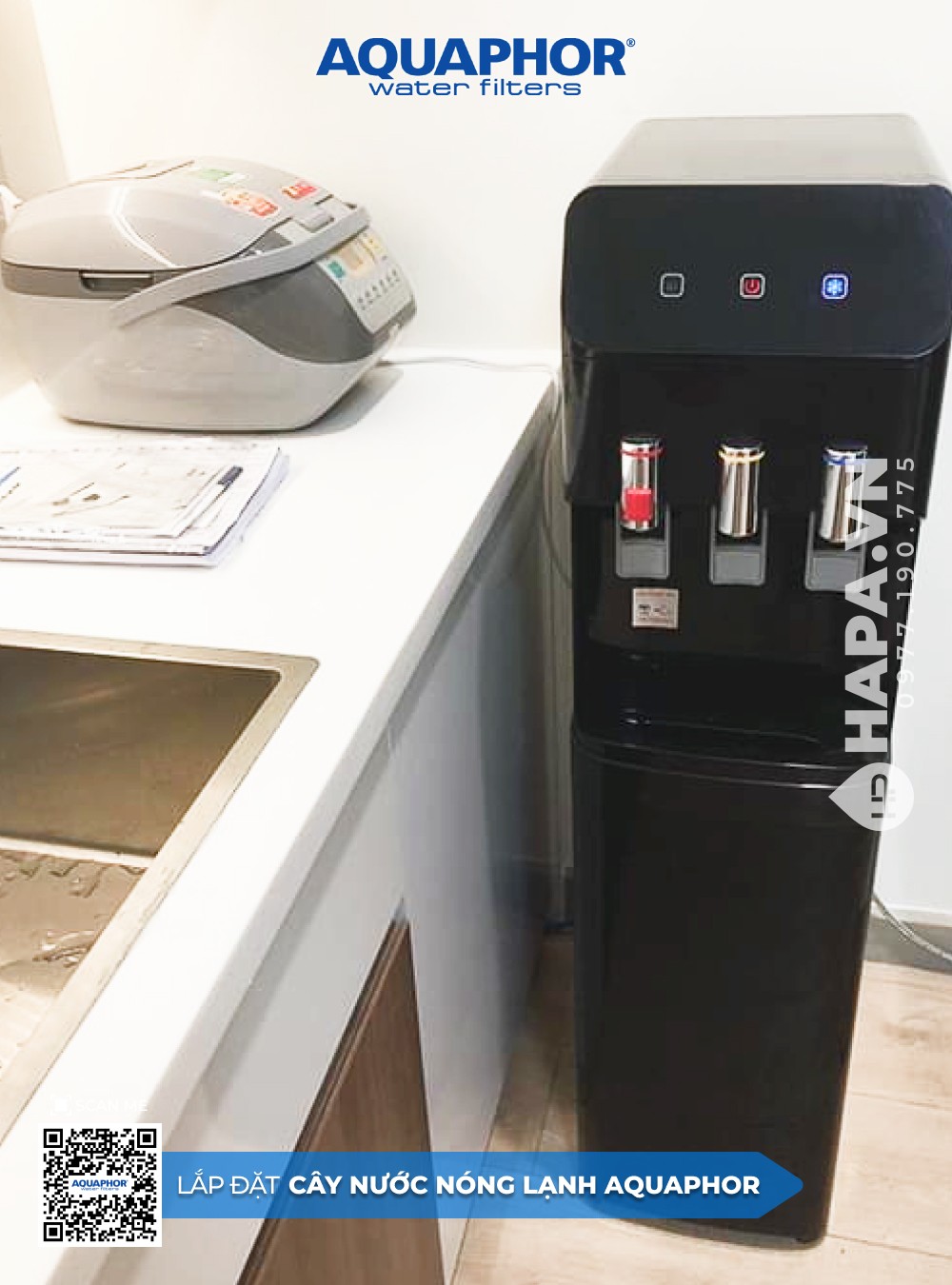 Hình Ảnh Lắp Đặt Cây Nước Nóng Lạnh AQUAPHOR tại Căn hộ Pacific Place, Hoàn Kiếm Hà Nội