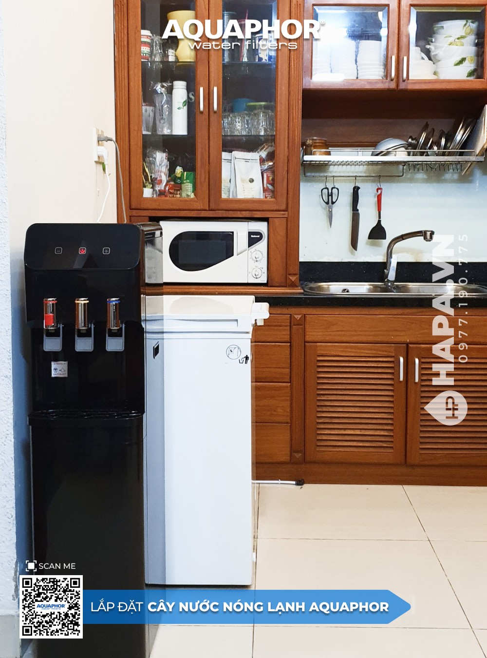 Hình Ảnh Lắp Đặt Cây Nước Nóng Lạnh AQUAPHOR tại Căn hộ Platinum Residences Hà Nội