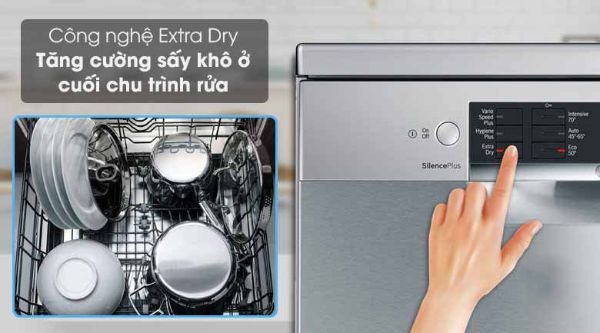 Tính năng Extra Dry sấy khô đồ nhựa trên Bosch SMS46MI05E