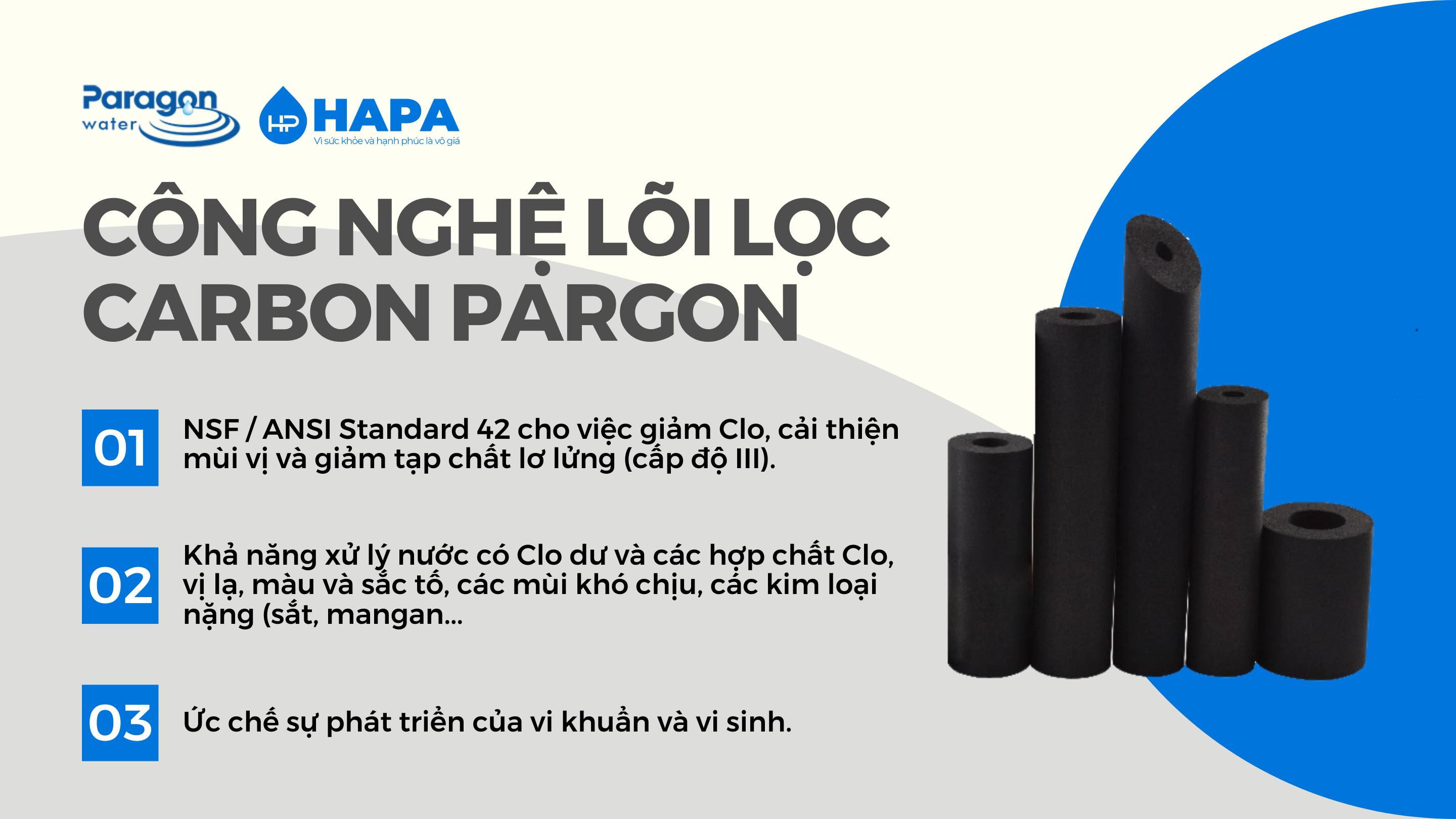 Khám phá lõi lọc Carbon Pargon của Máy Lọc Nước Paragon