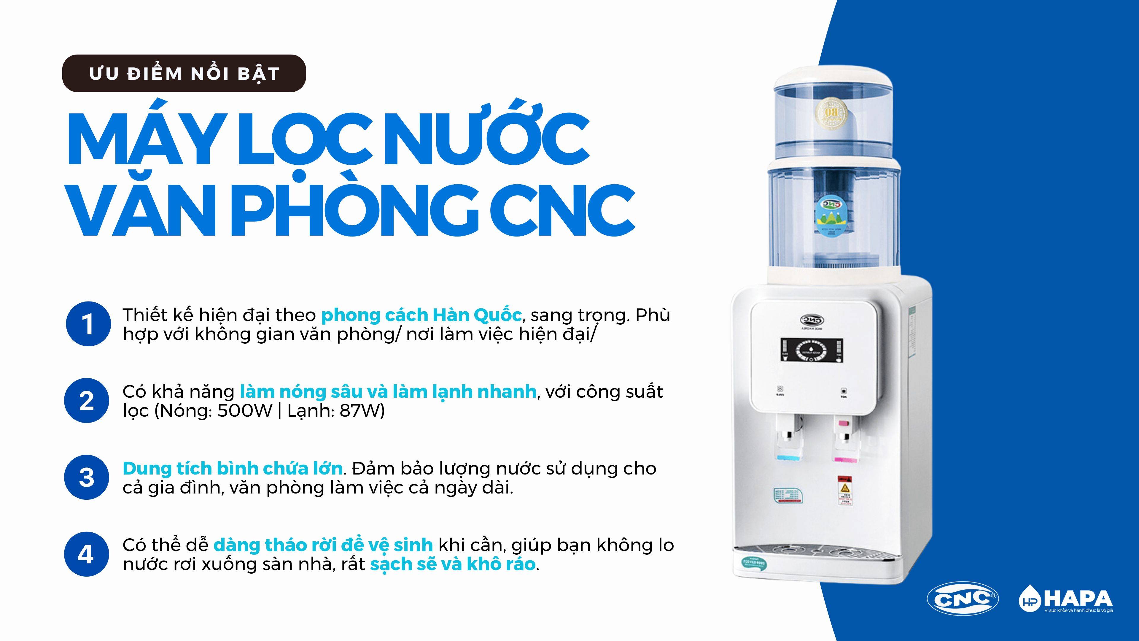 Ưu điểm nổi bật của Máy Lọc Nước Văn Phòng CNC