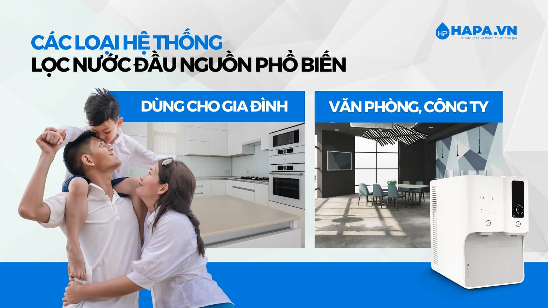 Một số hệ thống lọc nước gia đình phổ biến nhất hiện nay
