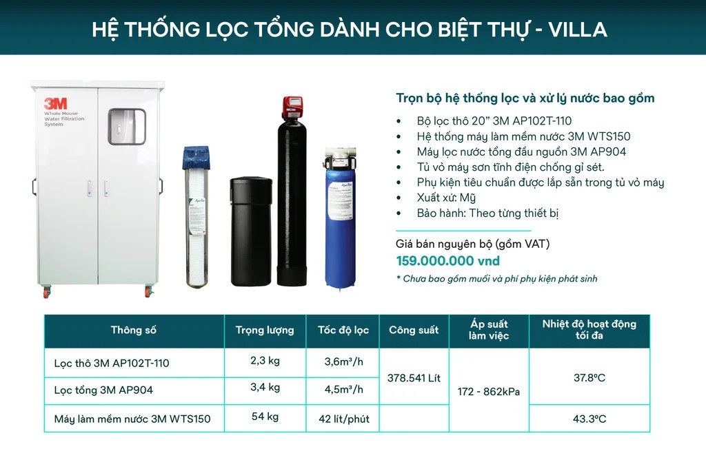 Hệ Thống Lọc Nước Tổng Đầu Nguồn 3M Cho Biệt Thự - Villa - 07