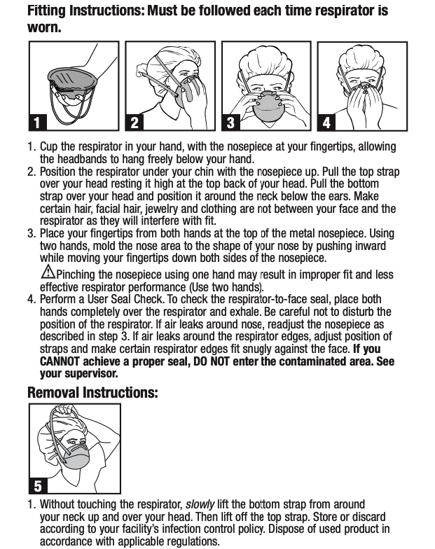 How to wear 3M Particulate Respirator 1860 N95