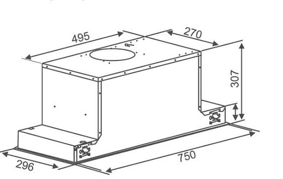Bản vẽ kỹ thuật và kích thước lắp đặt khoét hộc tủ máy hút mùi cao cấp Canzy CZ 68D