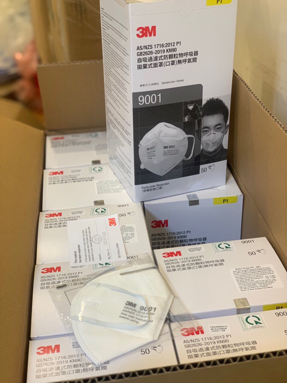 Hình ảnh thực tế của Khẩu Trang 3M 9001 KN90 - Chính hãng 3M - 3