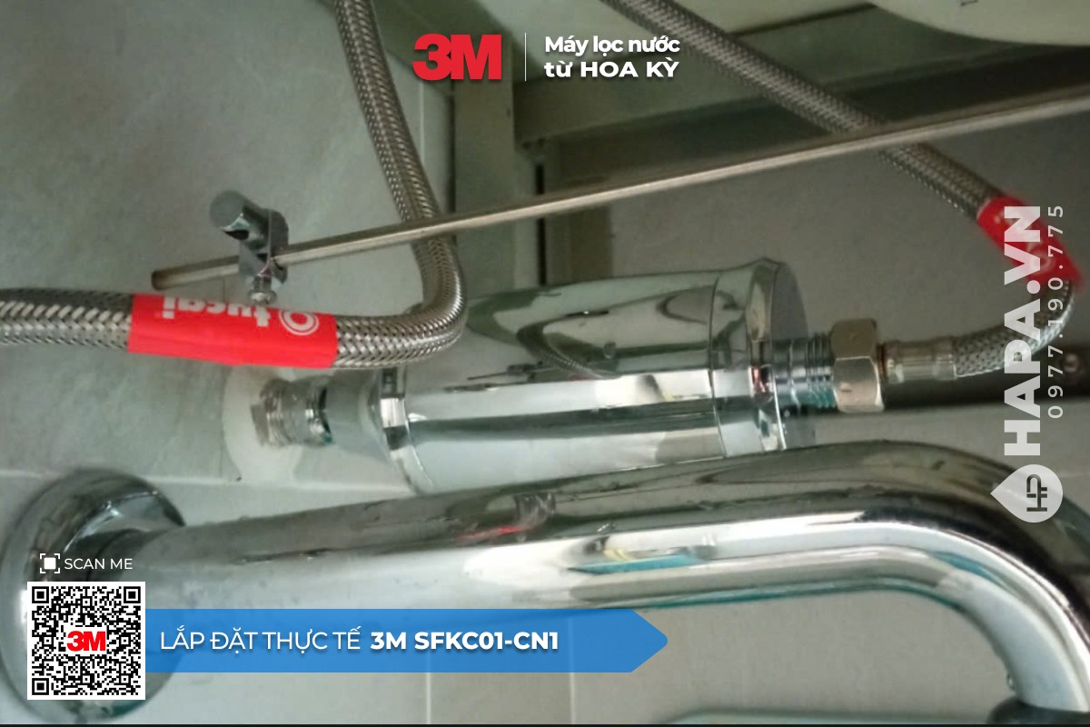 Lắp đặt Bộ Lọc 3M SFKC01-CN1 cho Lavabo tại Chung cư Quận 1 - 02