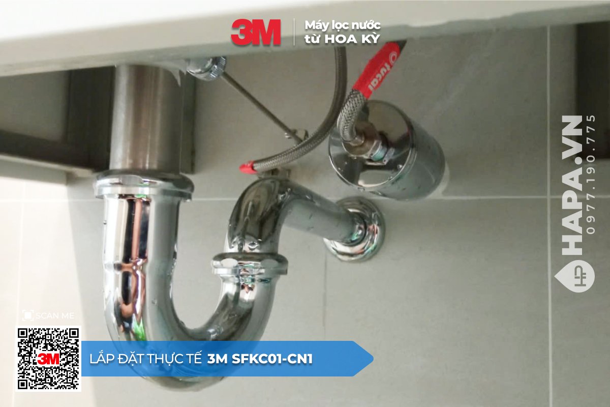 Lắp đặt Bộ Lọc 3M SFKC01-CN1 cho Lavabo tại Chung cư Quận 1 - 03