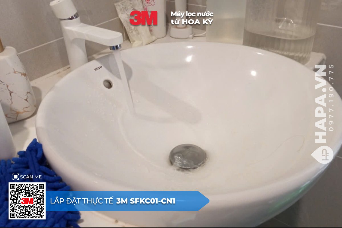 Lắp đặt Bộ Lọc 3M SFKC01-CN1 cho Lavabo tại Chung cư Quận 1 - 05
