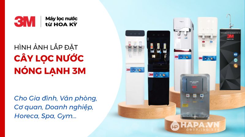 Hình ảnh lắp đặt Cây Lọc Nước Nóng LẠNH 3M - Cho Gia đình, Văn phòng, Cơ quan, Doanh nghiệp, Horeca, Spa, Gym...