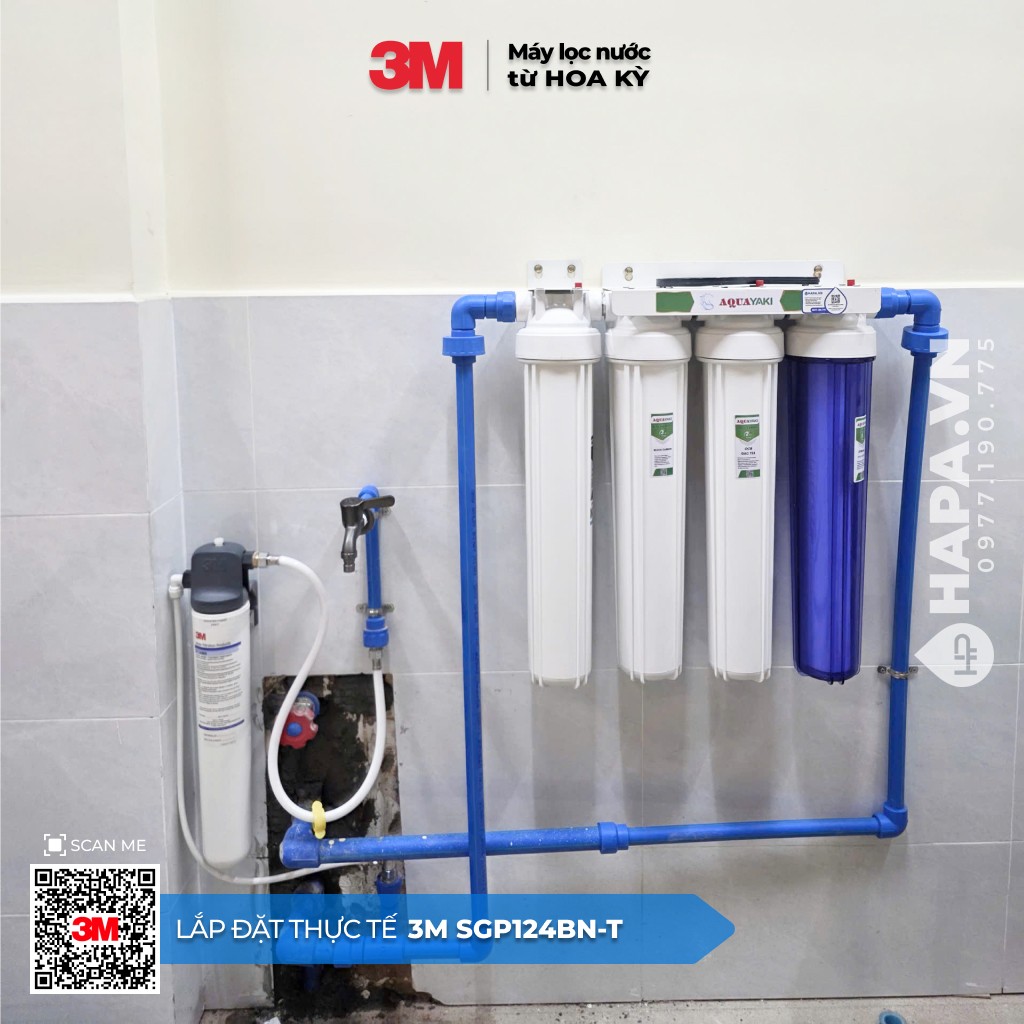 Ảnh lắp đặt thực tế của Máy Làm Mềm Nước 3M SGP124BN-T SCALEGARD™ PRO cho Nhà Hàng Sushi Nhật Bản tại Thành phố HCM
