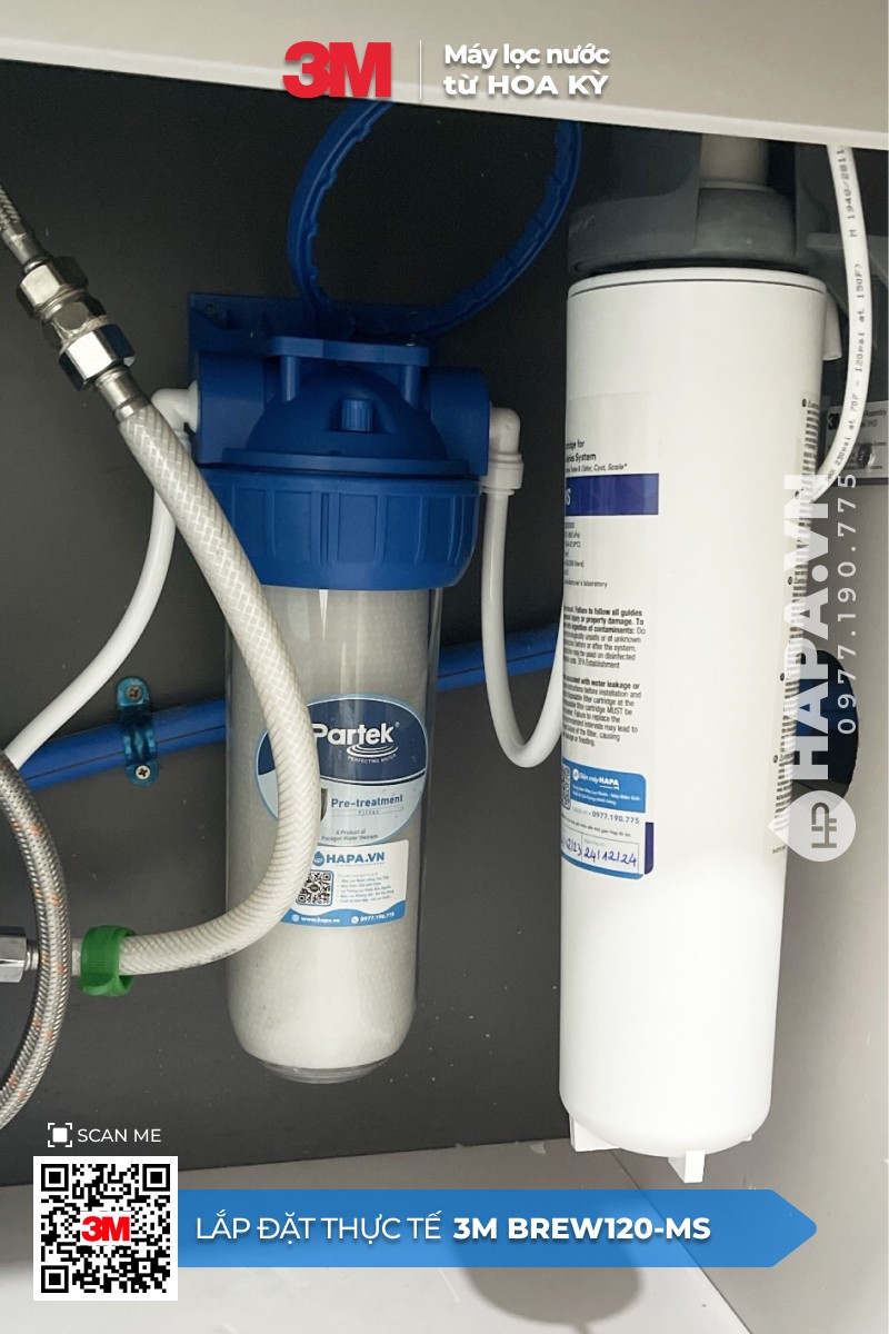 Lắp đặt Máy Lọc Nước 3M BREW120-MS Nhập khẩu Mỹ, nước uống trực tiếp từ vòi cho gia đình tại chung cư vinhomes quận 9 - 01