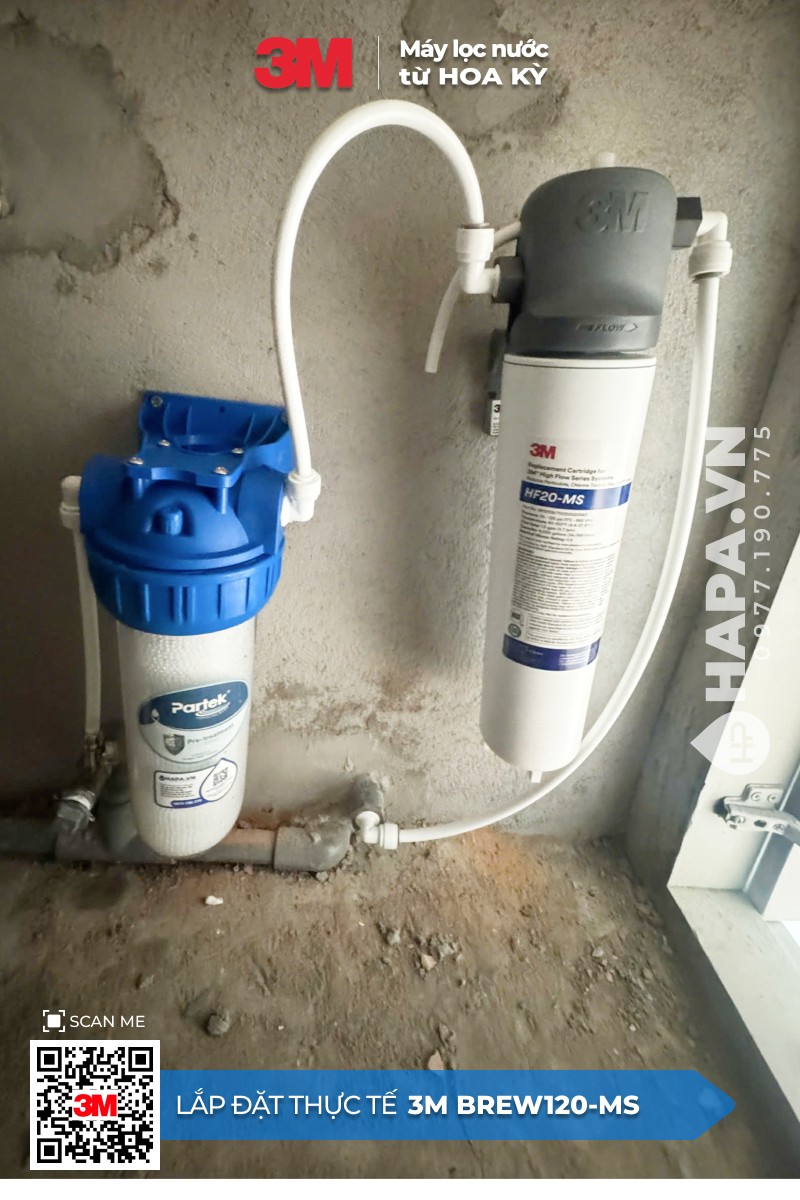 Hình ảnh lắp đặt thực tế của Máy Lọc Nước 3M BREW120-MS tại Nha Khoa Quận 1 - 1