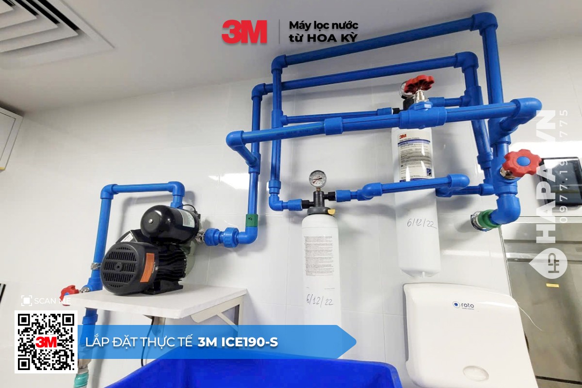 Hình ảnh lắp đặt thực tế của Máy Lọc Nước 3M ICE190-S tại nhà hàng quận 3 - 1