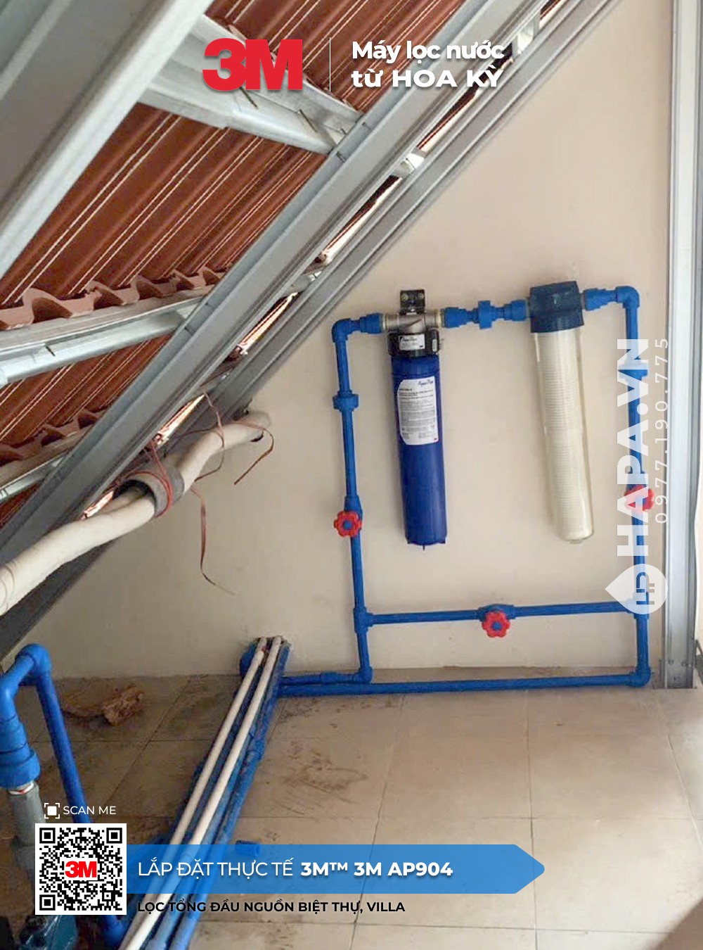 Lăp đặt Lọc Tổng Đầu Nguồn 3M AP904 cho Biệt thự Đà Lạt - 02
