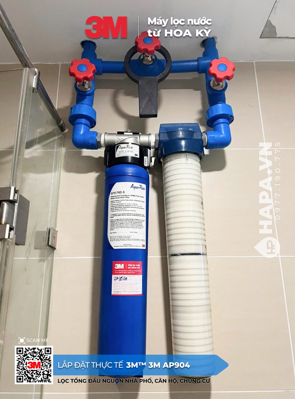 Lăp đặt Lọc Tổng Đầu Nguồn 3M AP904 cho Căn hộ Quận 7 - 01