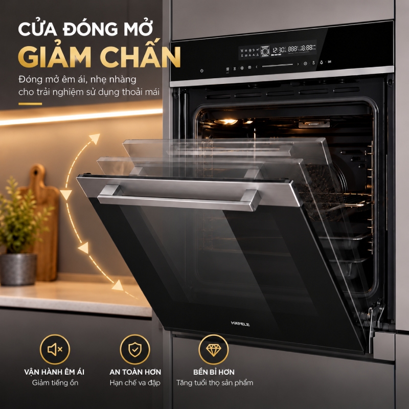 Lò Nướng Âm Tủ 72 lít Hafele HO-8T72A Cửa Giảm Chấn