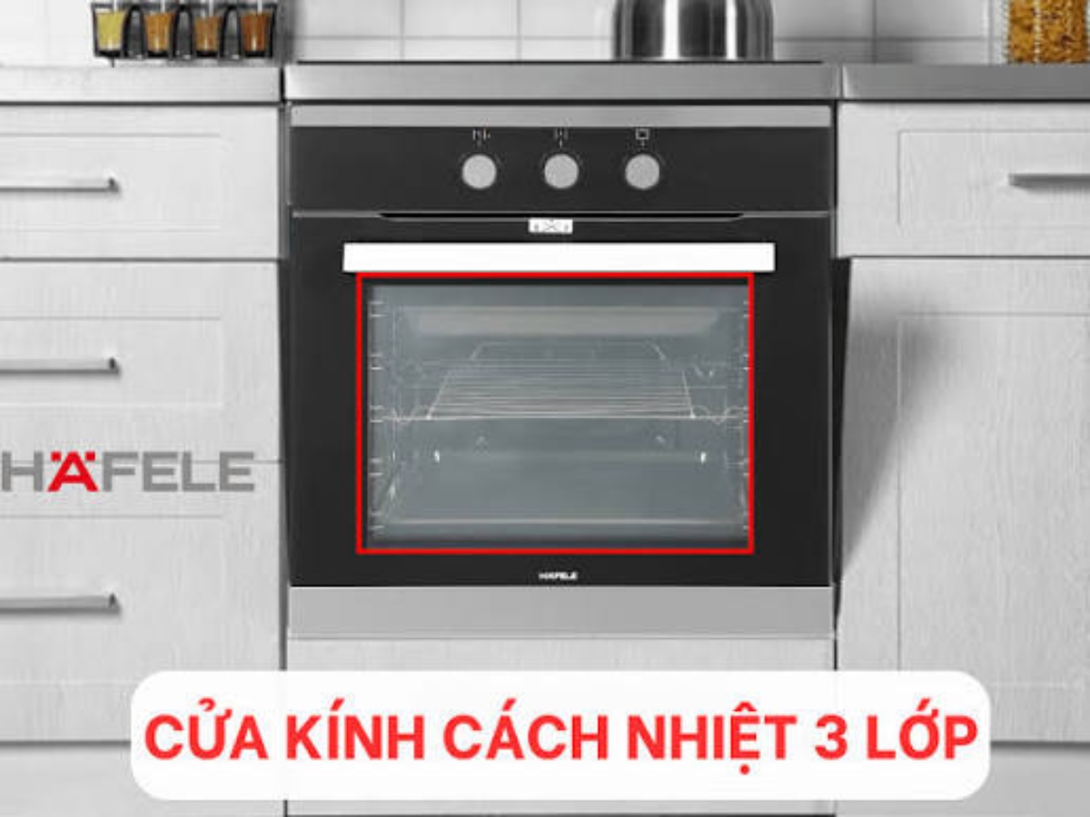 Lò Nướng Hafele HO-K60B 534.05.581 Cửa Kính Cách Nhiệt
