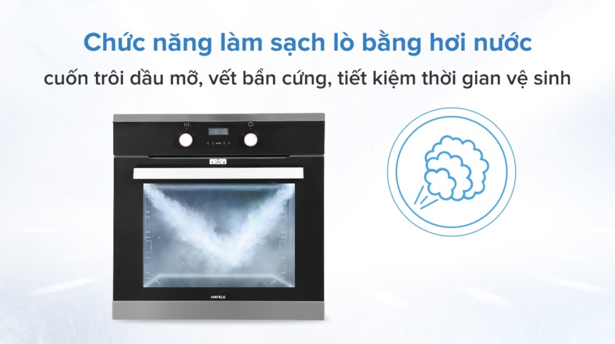 Chức Năng Tự Vệ Sinh của Lò Nướng Âm Tủ Hafele HO-KT60C