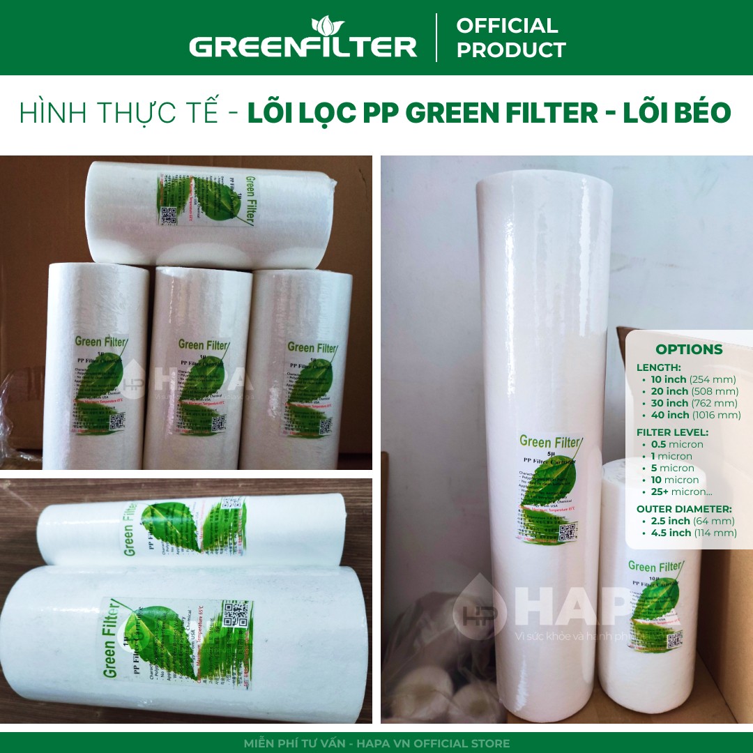 Lõi Lọc Béo 10 inch, 20 inch - cao cấp, giá tốt tại HAPA VN - 2