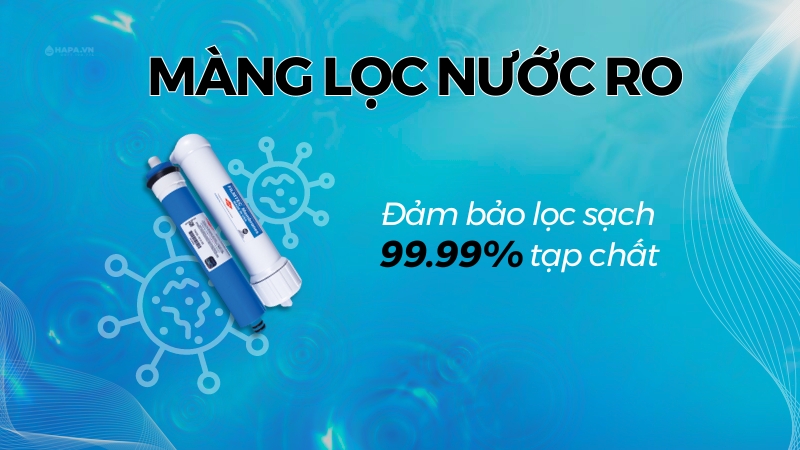 Lọc sạch 99.99% mọi tạp chất có trong nước