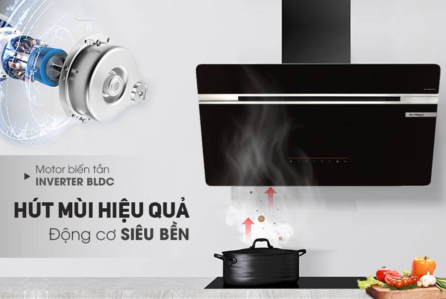 Máy Hút Mùi Gắn Tường EUROSUN EH-70CN73 EH-90CN73 - Nhập Khẩu Malaysia