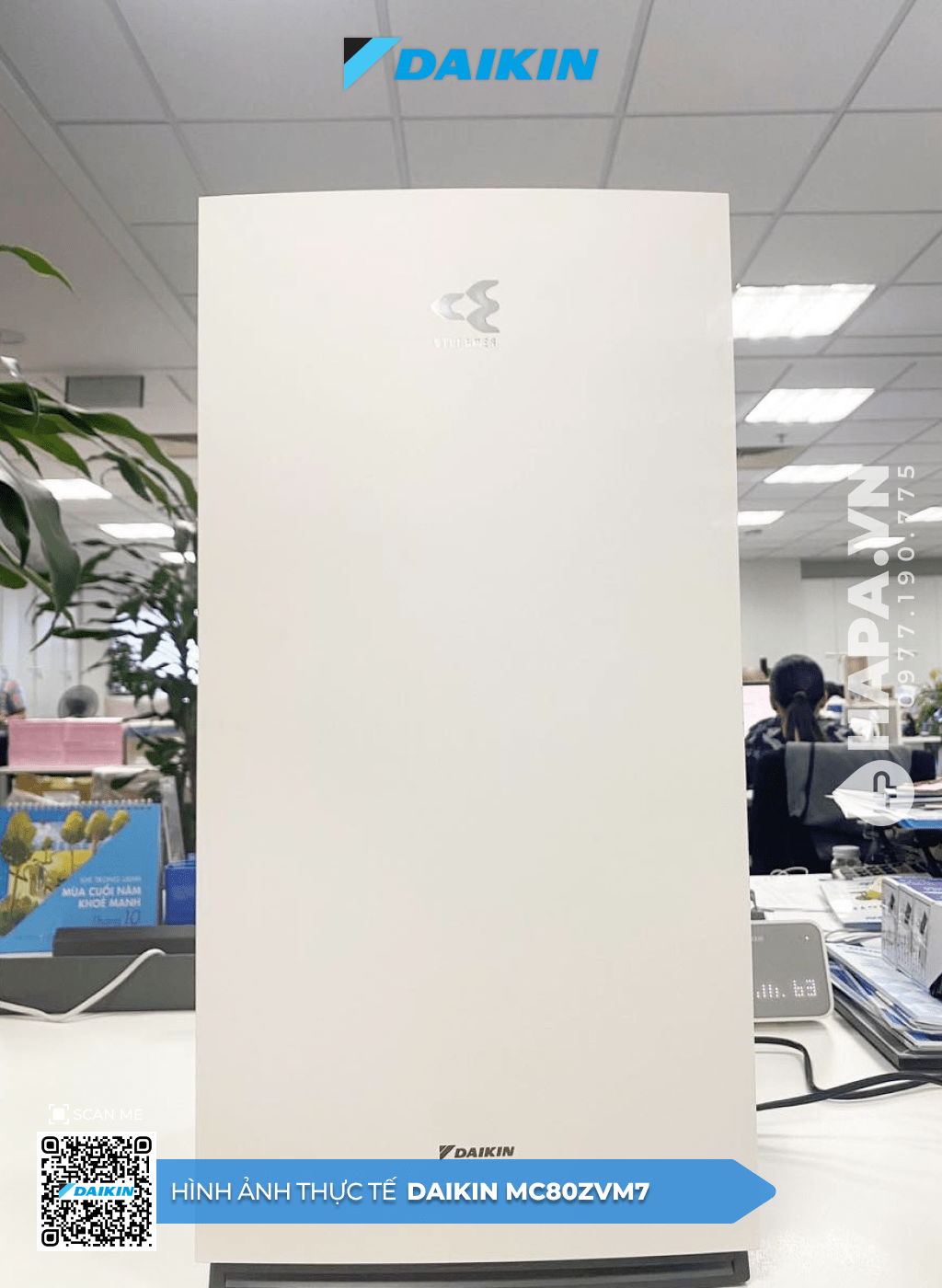 Hình ảnh thực tế của Máy Lọc Không Khí DAIKIN MC80ZVM7 tại Văn phòng Phú Hưng, Bình Thuận