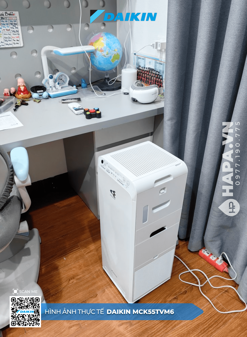 Hình ảnh thực tế của Máy Lọc Không Khí DAIKIN MCK55TVM6 tại Chung cư Nguyễn Thiện Thuật, Quận 3, TP HCM