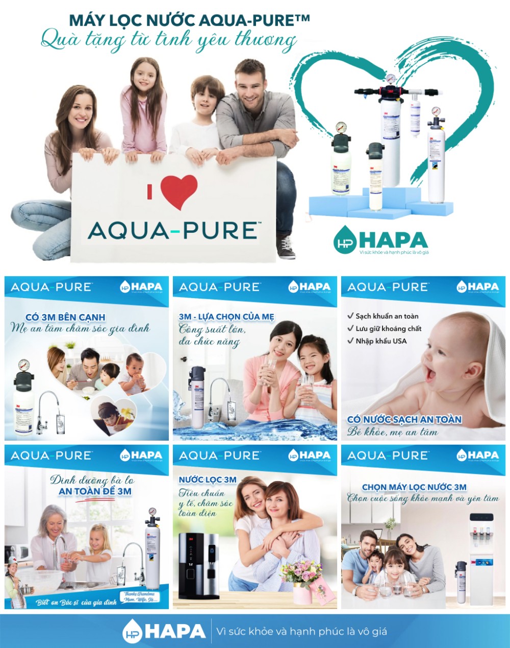 Máy Lọc Nước AQUA-PURE bảo vệ sức khỏe cho cả gia đình bạn.