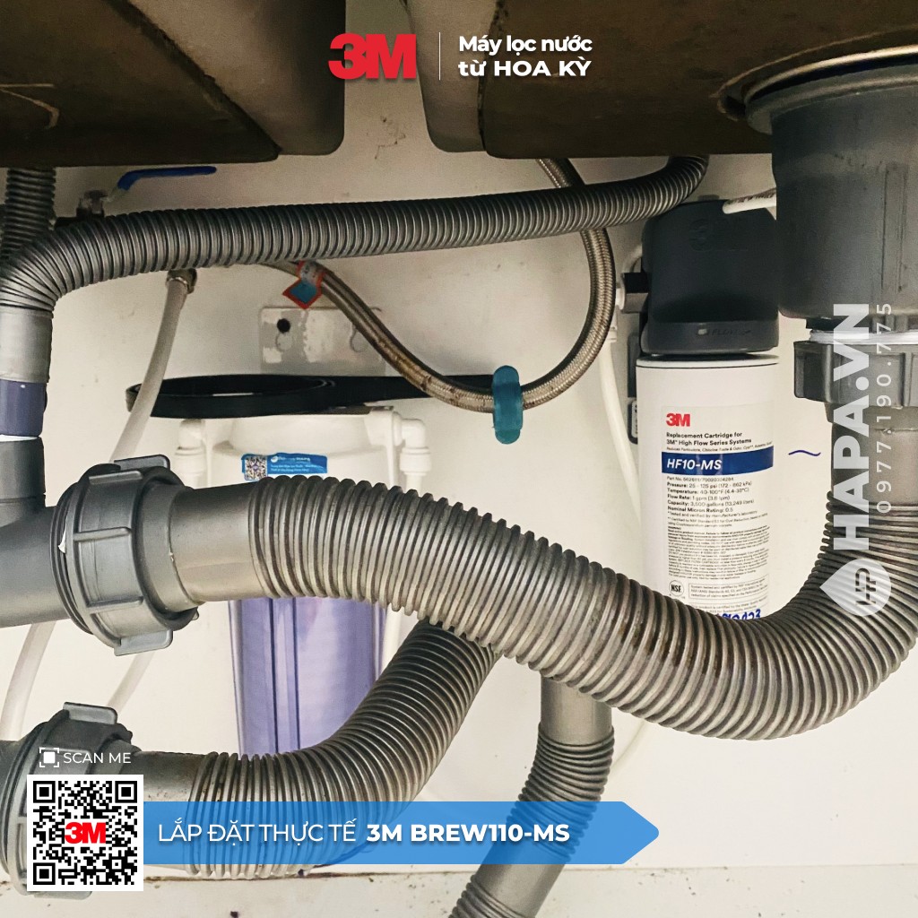 Hình ảnh lắp đặt thực tế của Máy Lọc Nước 3M BREW110-MS tại M-One Nam Sài gòn, Quận 7, TP. HCM
