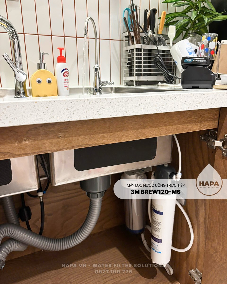 Lắp đặt Máy Lọc Nước 3M BREW120-MS Nhập khẩu Mỹ, nước uống trực tiếp từ vòi cho gia đình, chung cư, văn phòng, F&B mua tại HAPA.VN - 2