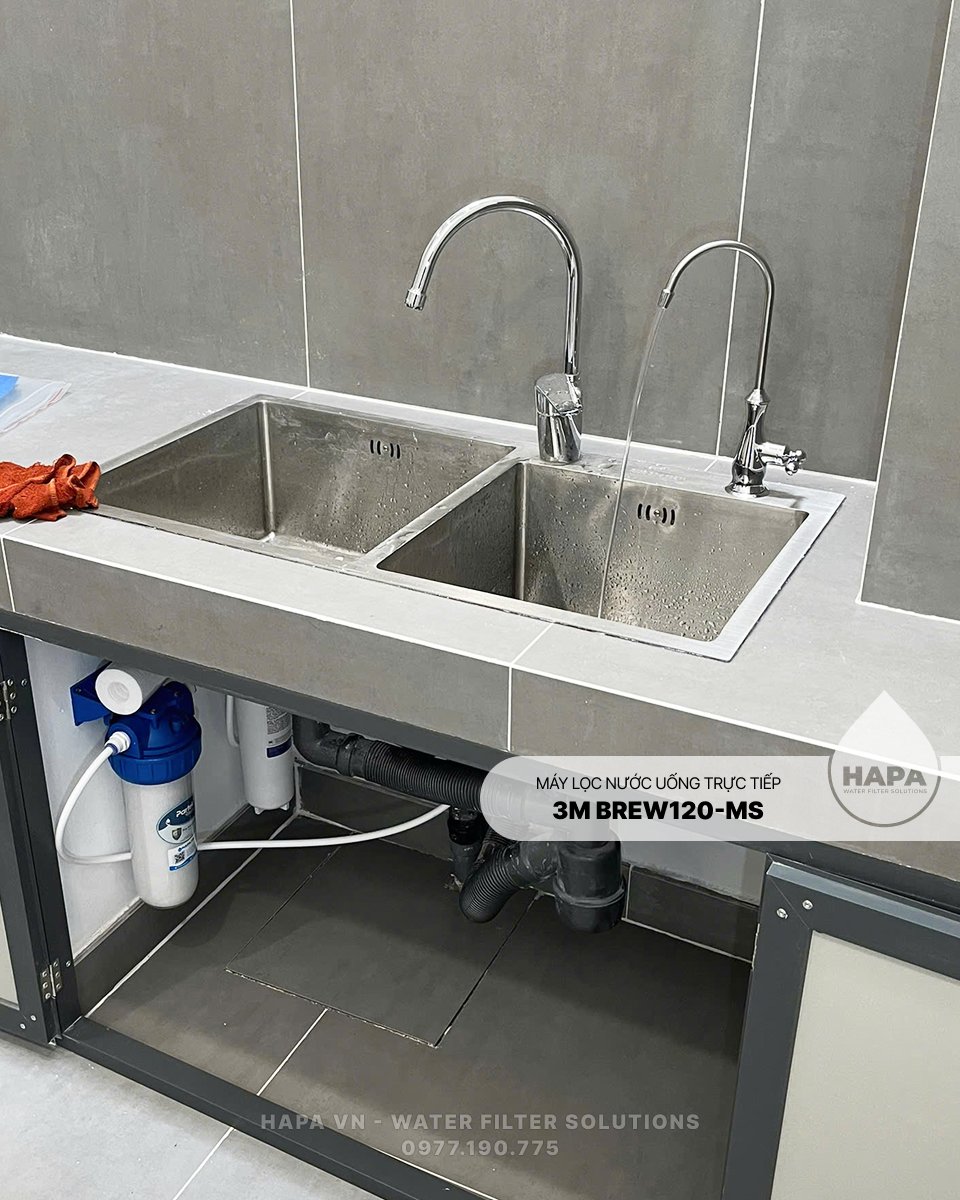 Lắp đặt Máy Lọc Nước 3M BREW120-MS Nhập khẩu Mỹ, nước uống trực tiếp từ vòi cho gia đình, chung cư, văn phòng, F&B mua tại HAPA.VN - 1