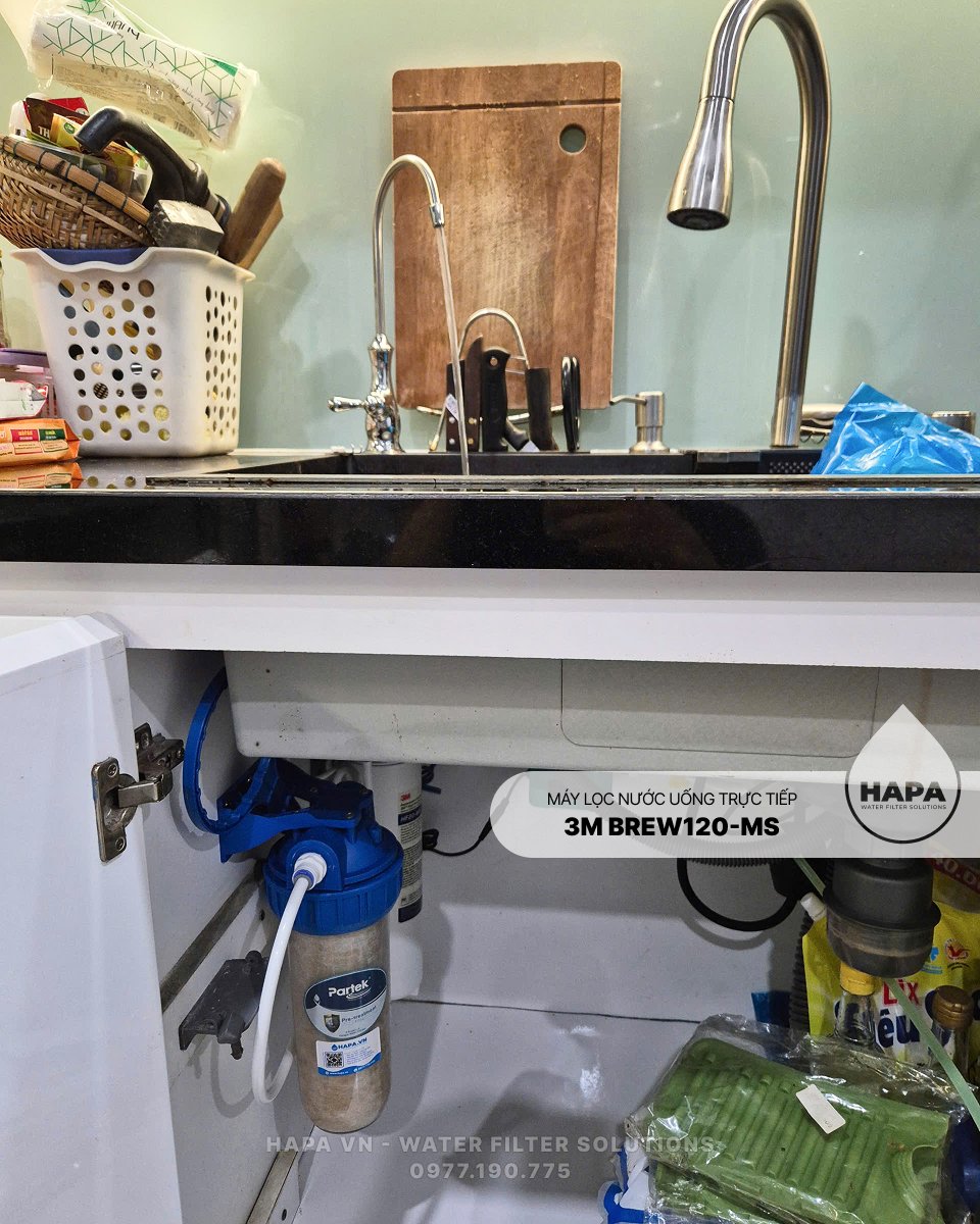 Lắp đặt Máy Lọc Nước 3M BREW120-MS Nhập khẩu Mỹ, nước uống trực tiếp từ vòi cho gia đình, chung cư, văn phòng, F&B mua tại HAPA.VN - 3