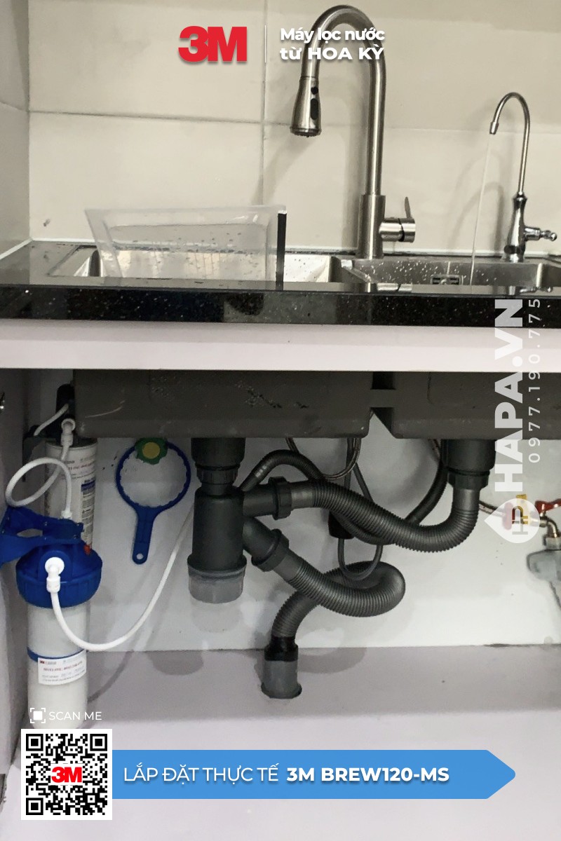 Hình ảnh lắp đặt thực tế của Máy Lọc Nước 3M BREW120-MS tại Jamona Heights, Quận 7, TP. HCM
