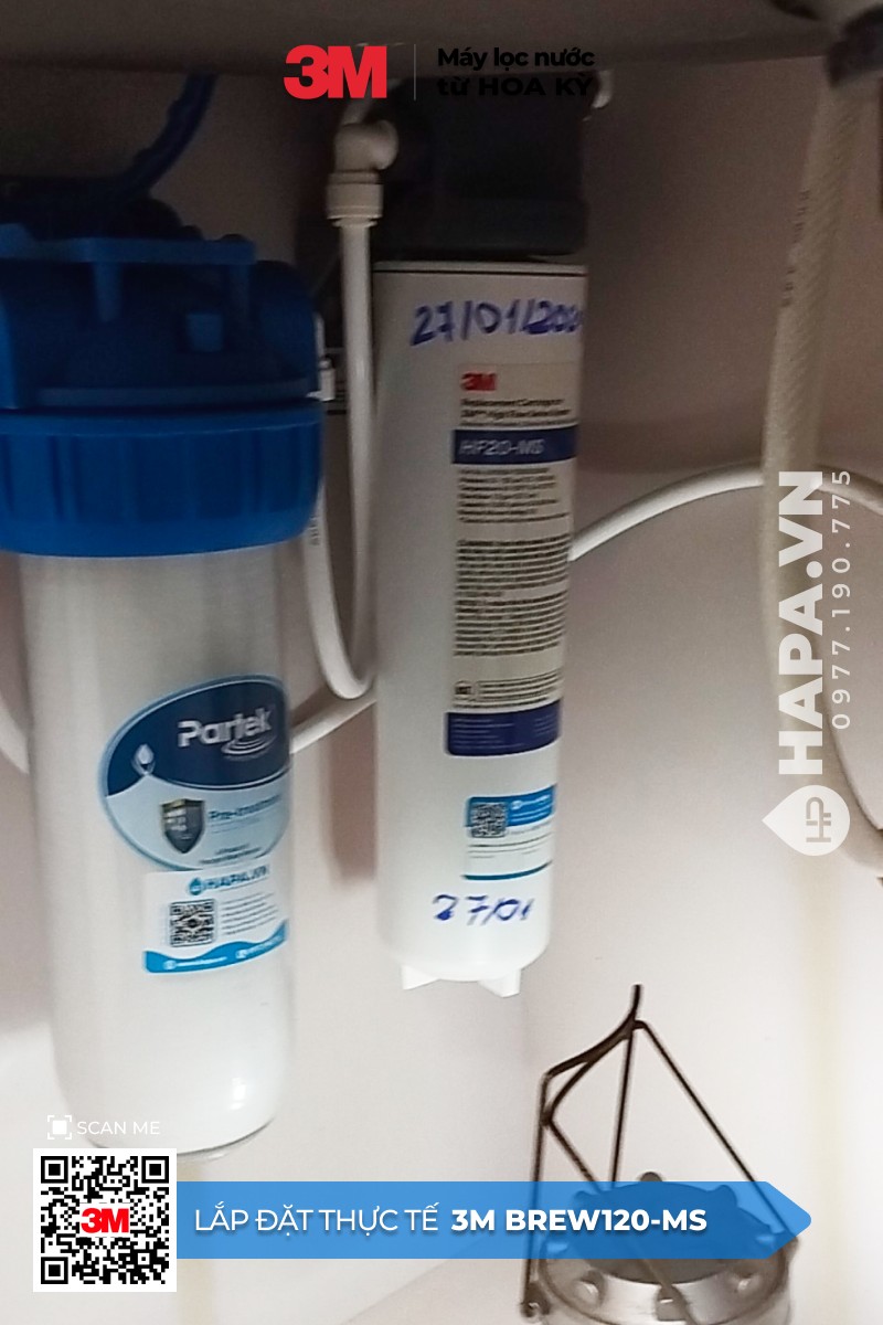 Hình ảnh lắp đặt thực tế của Máy Lọc Nước 3M BREW120-MS tại Melody Residences, Tân Phú, TP. HCM - 2