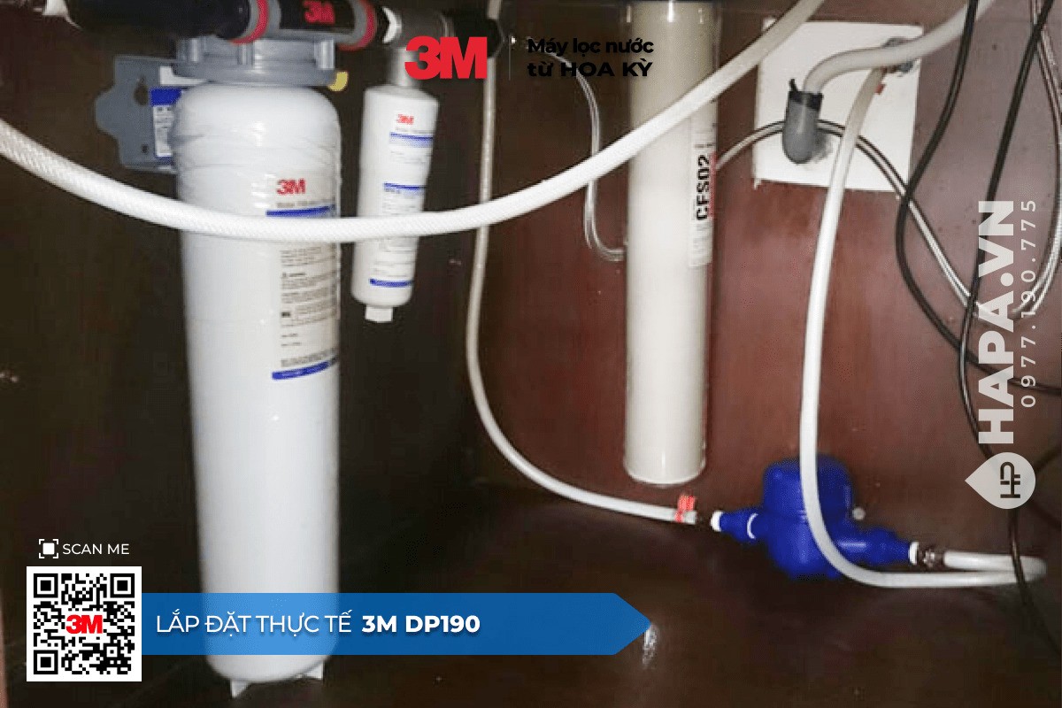 Hình ảnh lắp đặt thực tế của Lắp Đặt Lắp Đặt Máy Lọc Nước 3M DP190 tại Quán Cafe, Quận 2, TP HCM