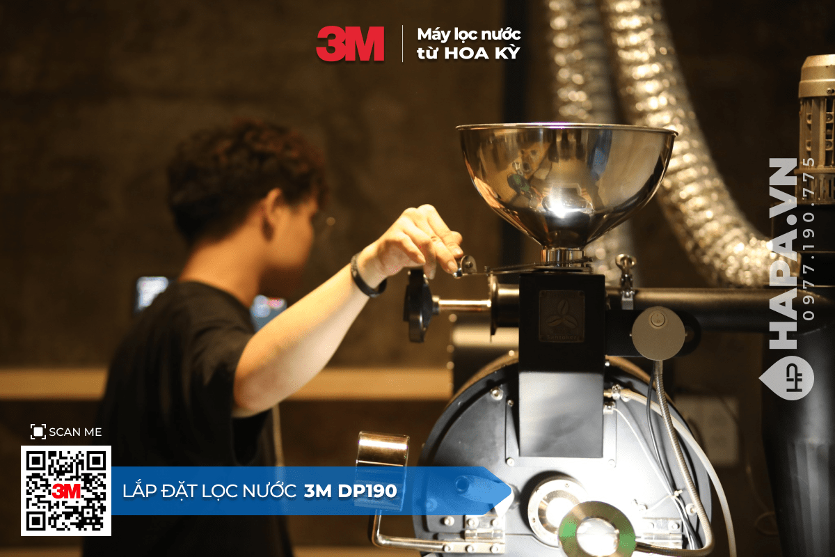 Hình ảnh lắp đặt thực tế của Máy Lọc Nước 3M DP190 tại Trạm Rang Cà Phê, Quận 2, TP HCM - 04