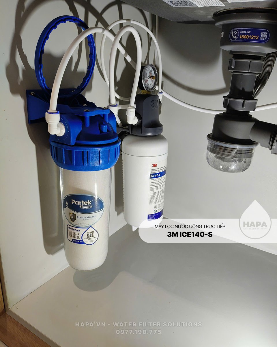 Lắp đặt thực tế Máy Lọc Nước 3M ICE140-S - Nhập Khẩu Mỹ, Nước Uống Trực Tiếp Từ Vòi cho Gia đình, Nhà hàng, Quán cà phê, Văn phòng tại HAPA VN - 1