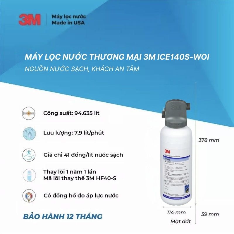 Ưu điểm của Máy Lọc Nước 3M ICE140-S Nước Uống Trực Tiếp Từ Vòi - Nhập Khẩu Mỹ