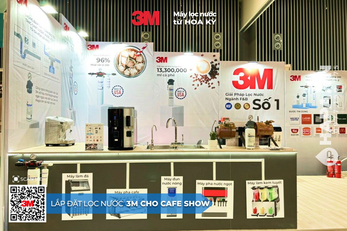 Hình ảnh lắp đặt thực tế của Máy Lọc Nước 3M Cho Nhà Hàng, Quán Cafe tại Saigon Exhibition Center Quận 7