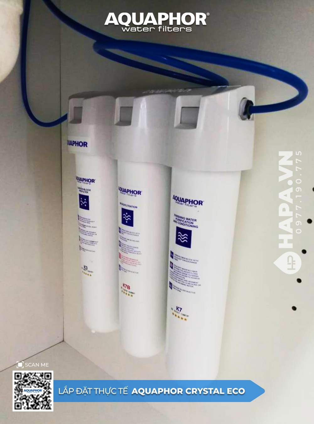 Hình ảnh lắp đặt thực tế của Máy Lọc Nước AQUAPHOR CRYSTAL ECO tại Goldmark City, Cầu Giấy, Hà Nội - 2