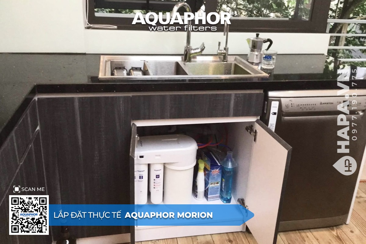Hình ảnh lắp đặt thực tế của Máy Lọc Nước AQUAPHOR MORION Cao Cấp tại Chung Cư D-One Sài Gòn Gò Vấp