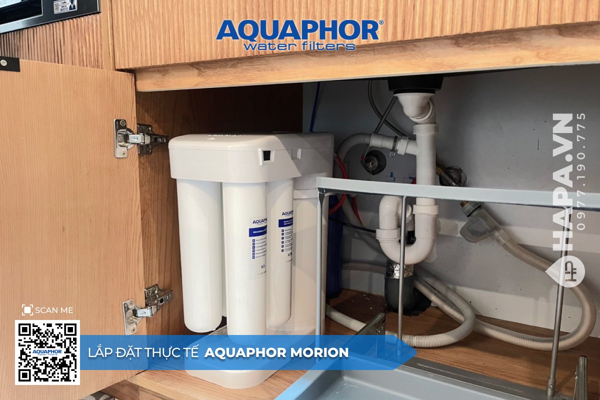 Hình ảnh lắp đặt thực tế của Máy Lọc Nước AQUAPHOR MORION ở Chung cư Sunrise, Thủ Dầu Một, Bình Dương