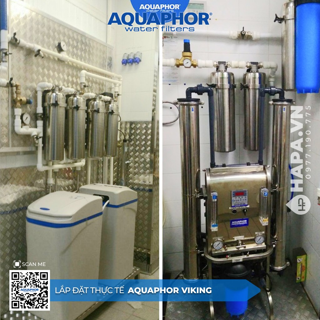 Hình ảnh lắp đặt thực tế của Máy lọc nước đầu nguồn Aquaphor Viking tại Estuary Residental, Hải Châu, Đà Nẵng